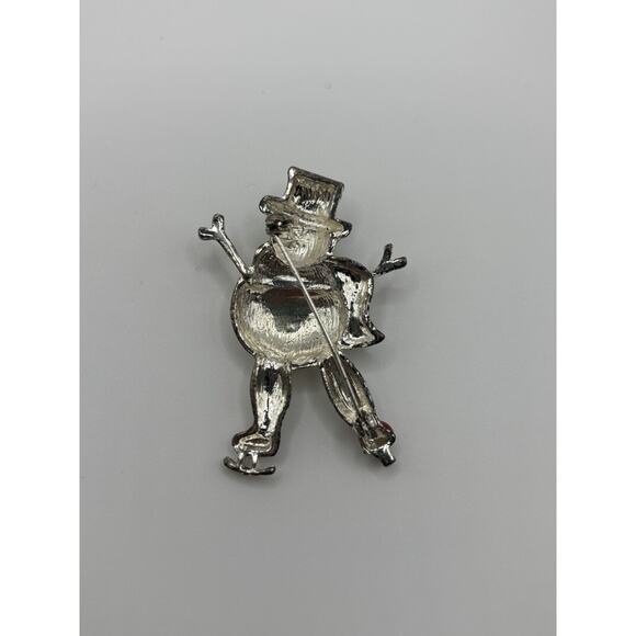 VTG 90s Christmas Pin Lot of 3 Holidays Snowman Santa’s Sleigh Reindeer - Picture 7 of 7